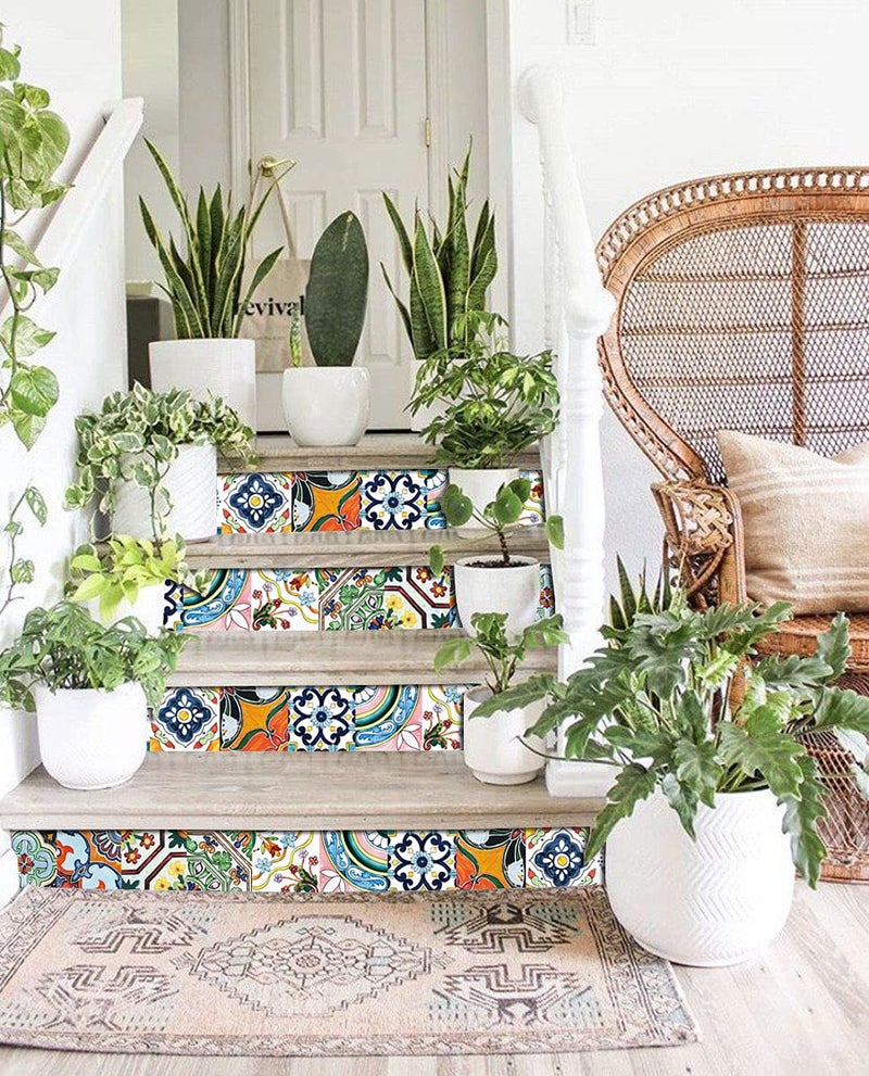Heimerdinger Easy Apply Just Peel and Stick Bohemian Moroccan Tile Decals 6"X6"/PC (Multi) - Image 3